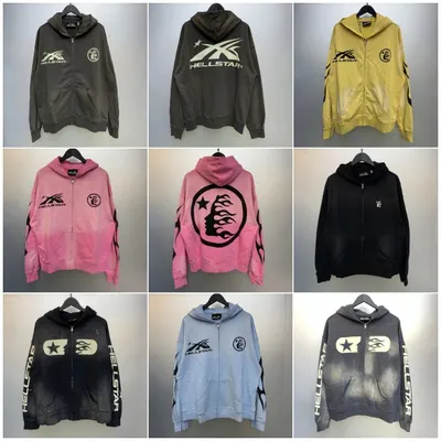 Hellstar Zip Hoodie Multi Color Streetwear Jacket
