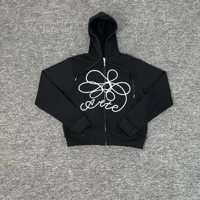 Arte Black Zip-Up Hoodie